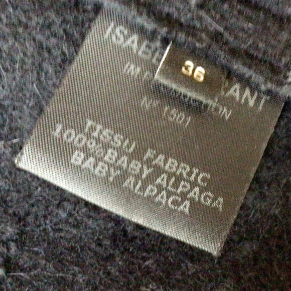 ISABEL MARANT FELICIA DRAPED TEXTURED ALPACA VEST SET - Picture 8 of 8